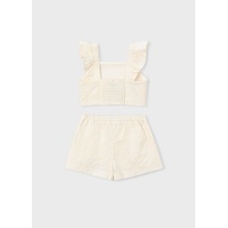Conjunto bermuda y top volantes niña mayoral