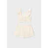 Conjunto bermuda y top volantes niña mayoral