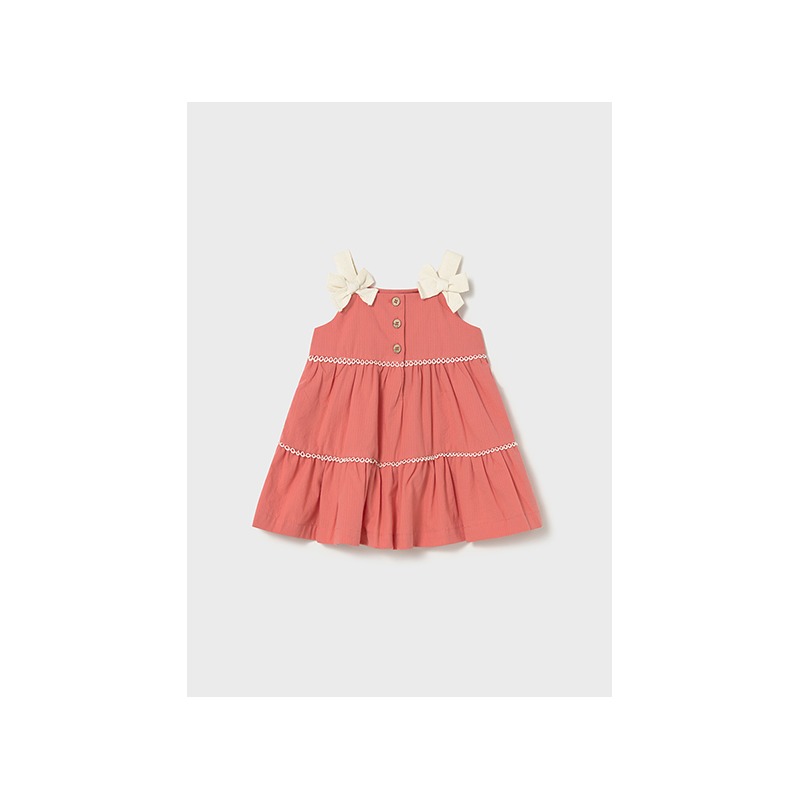 Vestido de rizo con lazos bebé mayoral