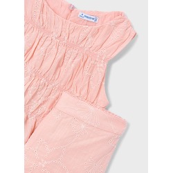 Conjunto pantalón y top fruncido niña Mayoral