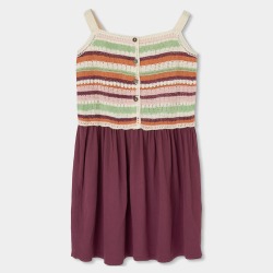 Vestido tricotosa combinado niña boboli