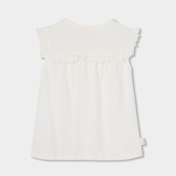 Camiseta niña algodón blanca boboli