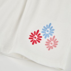 Camiseta niña algodón blanca boboli