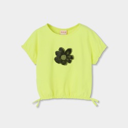Camiseta punto flor niña boboli