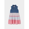 Vestido denim combinado boboli