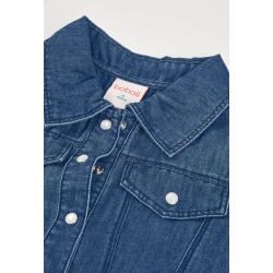 Vestido denim combinado boboli