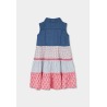 Vestido denim combinado boboli