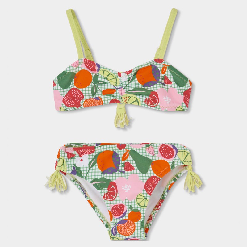 Bikini estampado frutas niña boboli