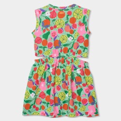 Vestido punto estampado frutas niña boboli