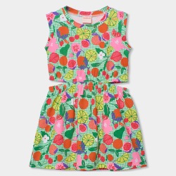 Vestido punto estampado...