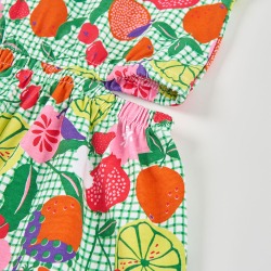 Vestido punto estampado frutas niña boboli