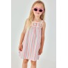 Vestido popelín listado niña boboli
