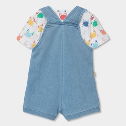 Peto y camiseta estampada denim bebe boboli