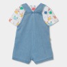 Peto y camiseta estampada denim bebe boboli