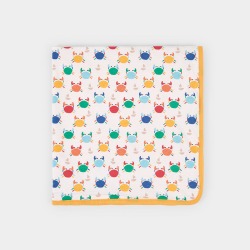 Manta bebé algodón estampado cangrejos boboli