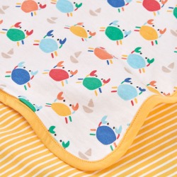 Manta bebé algodón estampado cangrejos boboli