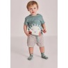 Conjunto bermudas cuadros y camiseta bebe boboli