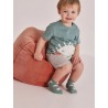 Conjunto bermudas cuadros y camiseta bebe boboli