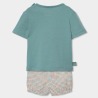 Conjunto bermudas cuadros y camiseta bebe boboli