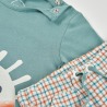 Conjunto bermudas cuadros y camiseta bebe boboli