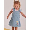 Peto denim y camiseta estampada bebe niña boboli