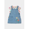 Peto denim y camiseta estampada bebe niña boboli