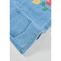 Peto denim y camiseta estampada bebe niña boboli