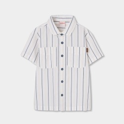 Camisa mc popelin listada niño boboli