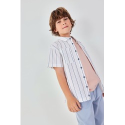 Camisa mc popelin listada...