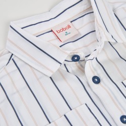 Camisa mc popelin listada niño boboli