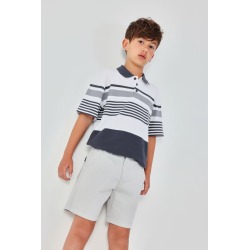 Polo piqué listado niño boboli