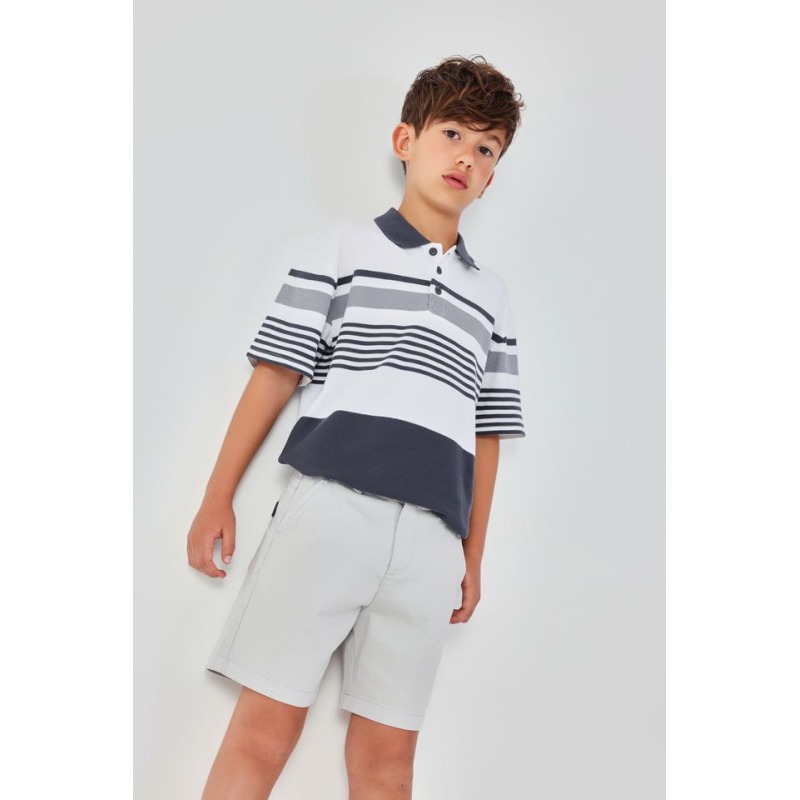 Polo piqué listado niño boboli