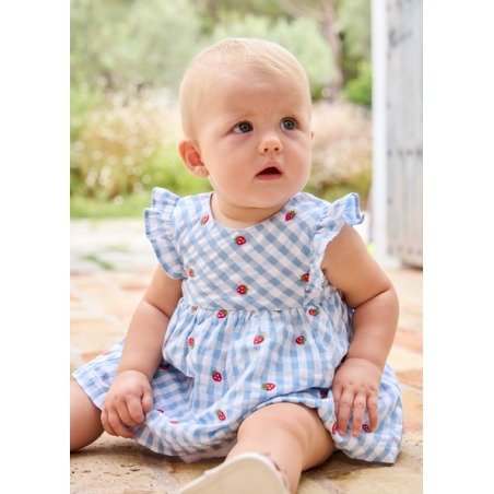 Vestido con cubrepañal bebe Mayoral