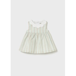 Vestido con lino rayas bebe...