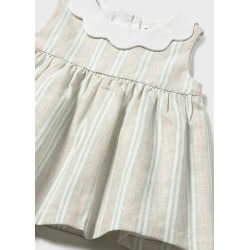 Vestido con lino rayas bebe mayoral
