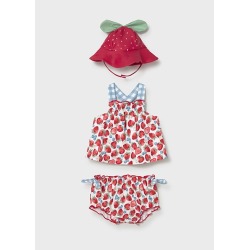 Conjunto 3 piezas baño protección solar bebe niña mayoral