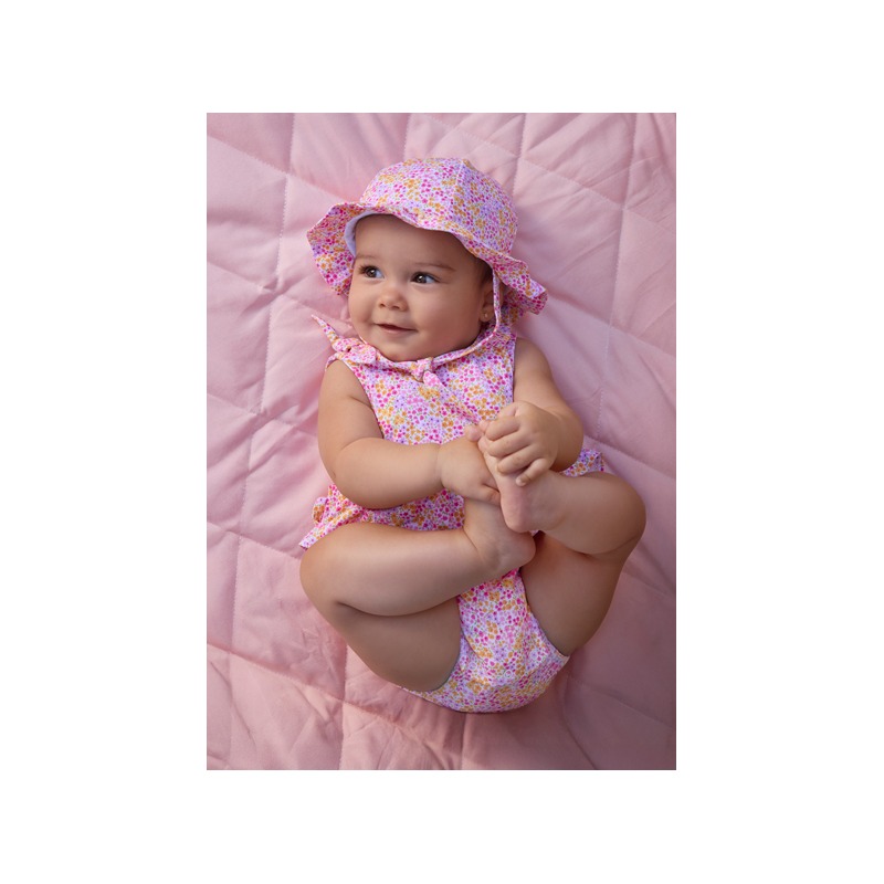 Pelele estampado con gorro bebe niña mayoral