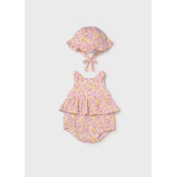 Pelele estampado con gorro bebe niña mayoral
