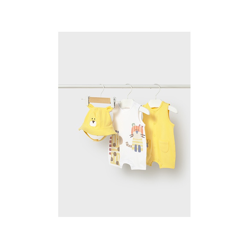 Set 2 peleles con gorro orejitas bebe mayoral