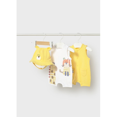 Set 2 peleles con gorro orejitas bebe mayoral