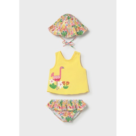 Conjunto 3 piezas baño protección solar bebe niña mayoral