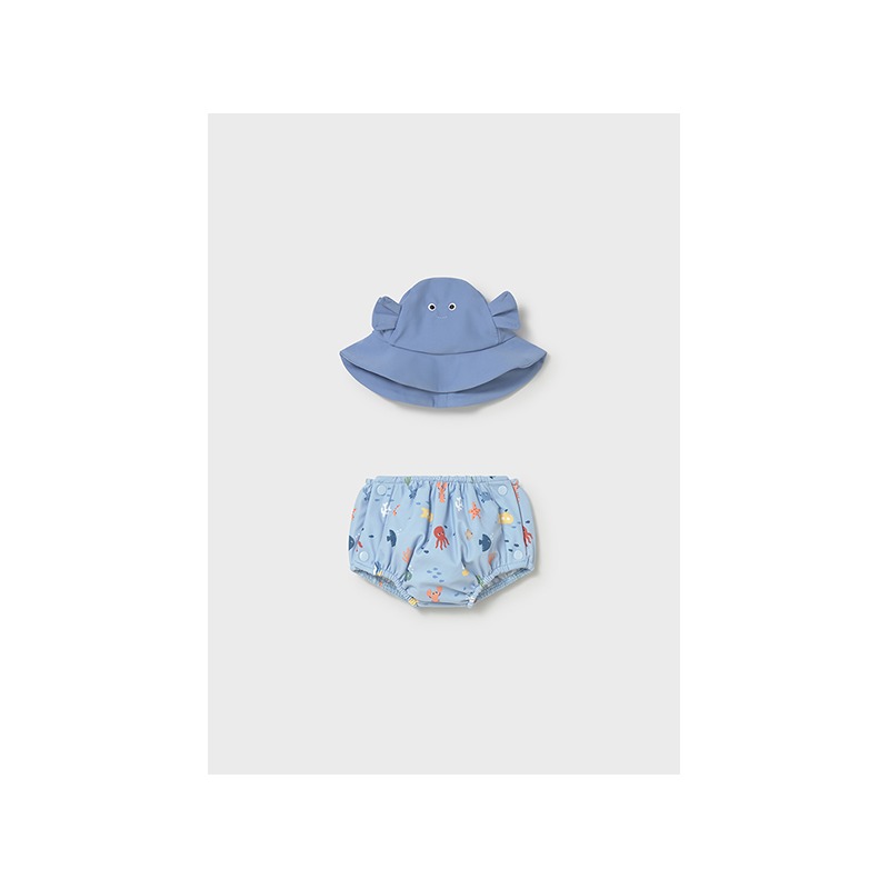 Conjunto de bañador y gorro bebe niño mayoral