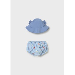 Conjunto de bañador y gorro bebe niño mayoral