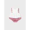 Conjunto falda cuadros y camiseta bebe niña mayoral