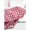 Conjunto falda cuadros y camiseta bebe niña mayoral