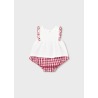 Conjunto falda cuadros y camiseta bebe niña mayoral