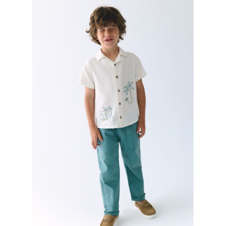 Pantalón largo jogger con lino niño mayoral