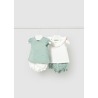 Conjunto 4 piezas cuello volante bebe niña mayoral
