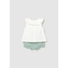 Conjunto 4 piezas cuello volante bebe niña mayoral