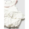 Conjunto 4 piezas cuello volante bebe niña mayoral